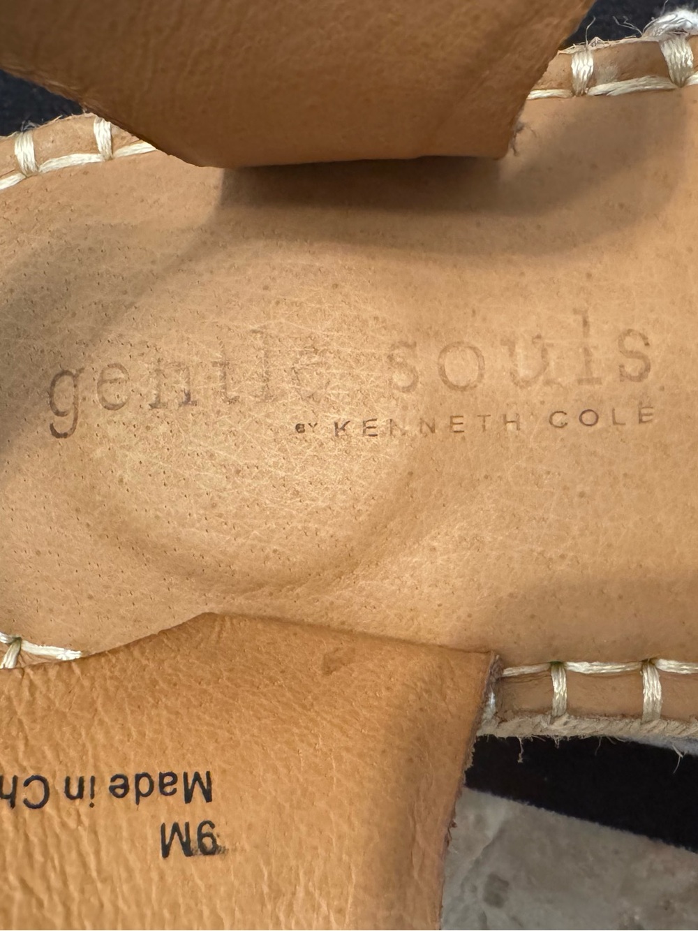 🤎Gentle Souls Kenneth Cole Lizzy Woven T-Strap Fisherman Sandals Leather 9M - Picture 8 of 9
